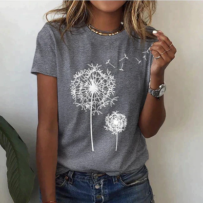 T-shirt Femme Décontracté Manches Courtes Imprimé