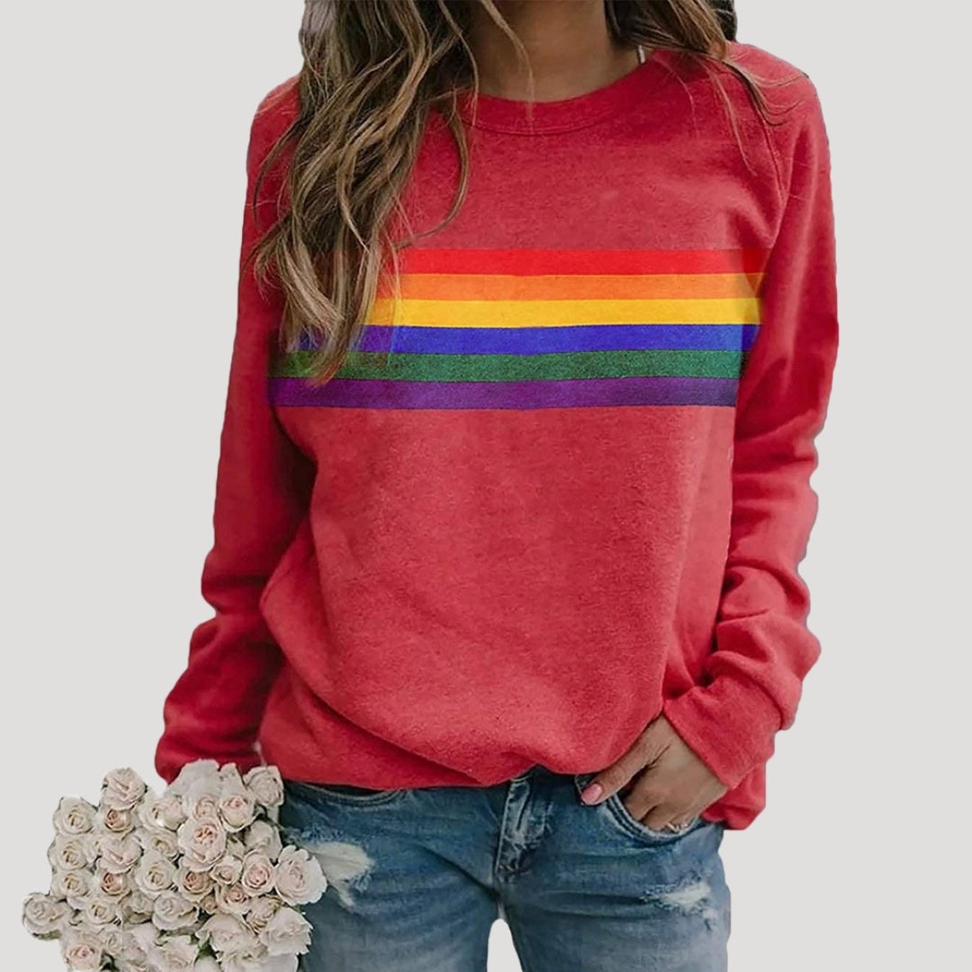 Sweat à capuche femme rayé coloré pour printemps - BerlinGlamour