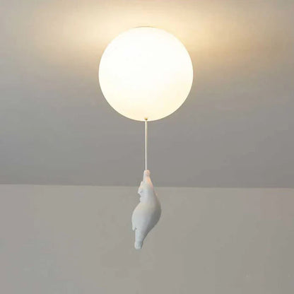 Lampe de Nuit Enfant Ours et Ballons Colorés