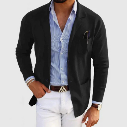 Blazer Homme Noir Élégant et Chauffant