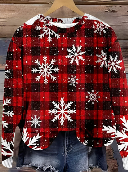 Pull Femme Hiver Doux et Confortable à Motif Animalier