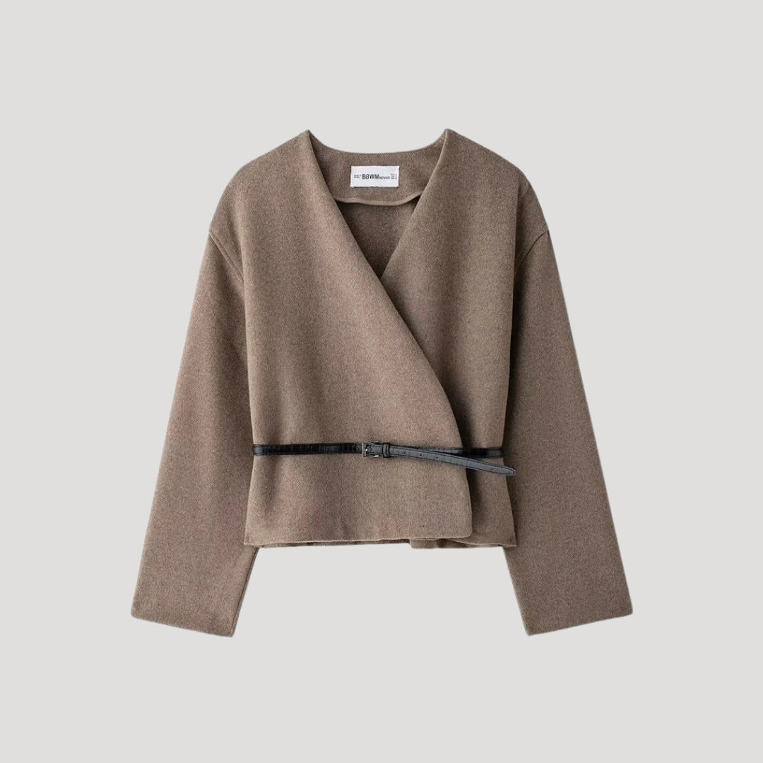 Veste Femme Printemps Légère avec Ceinture - BerlinGlamour