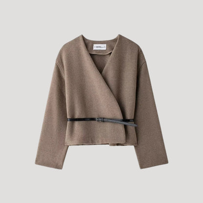 Veste Femme Printemps Légère avec Ceinture - BerlinGlamour
