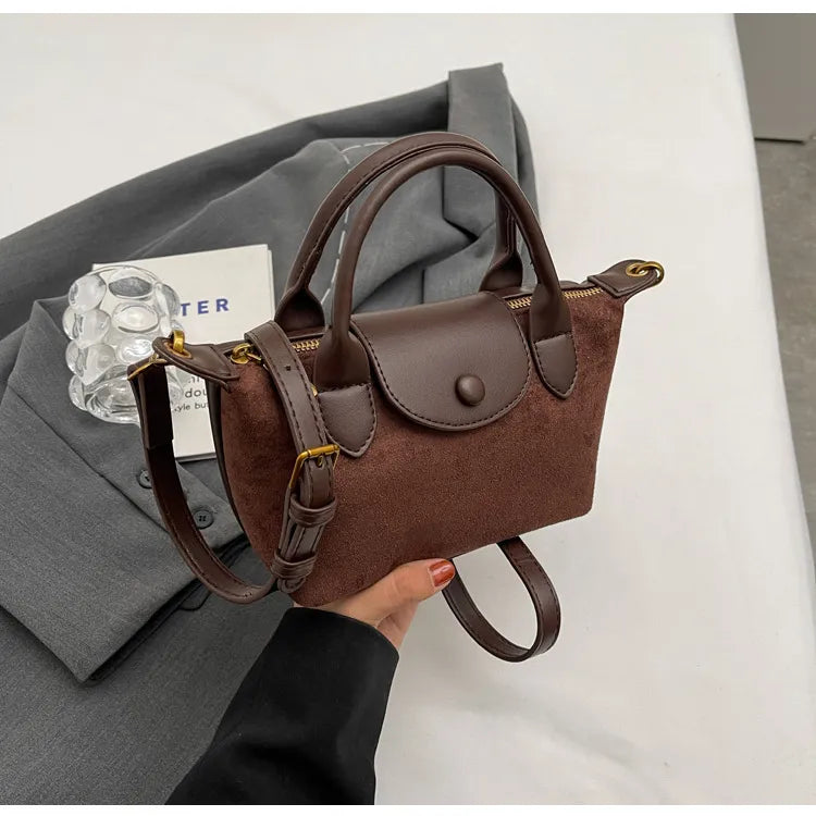 Sac à Main Femme en Simili Cuir Compact avec Sangle Réglable