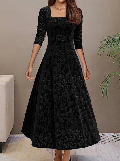 Robe Soirée Fleurs en Soie pour Femmes