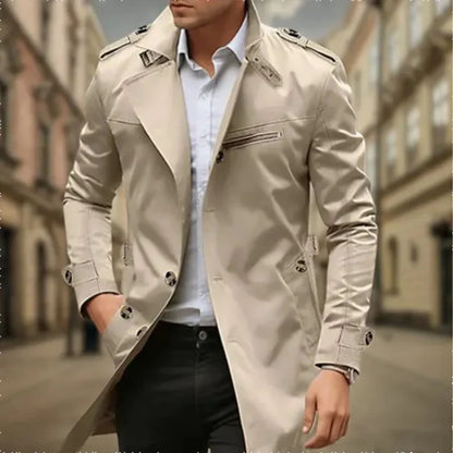 Manteau Homme Étanche à Double Fermeture