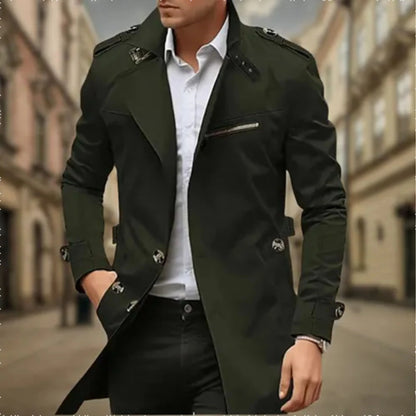 Manteau Homme Étanche à Double Fermeture