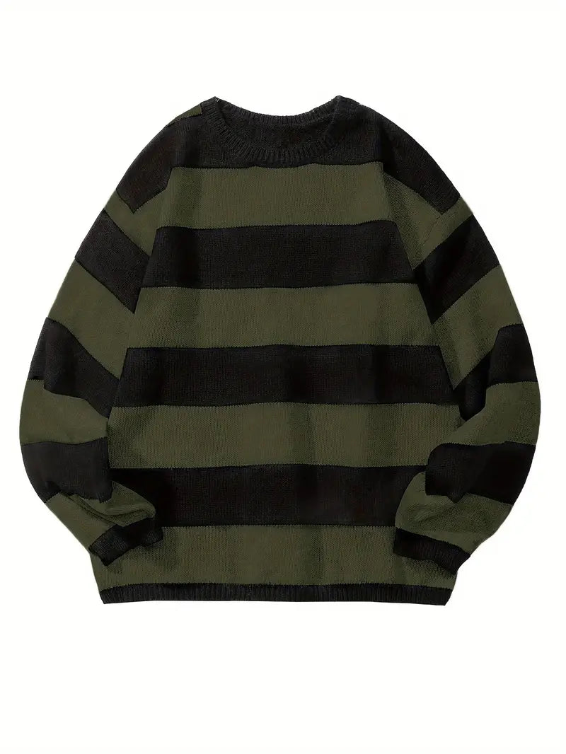 Pull Rayé Homme Classique et Confortable