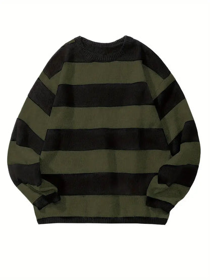 Pull Rayé Homme Classique et Confortable