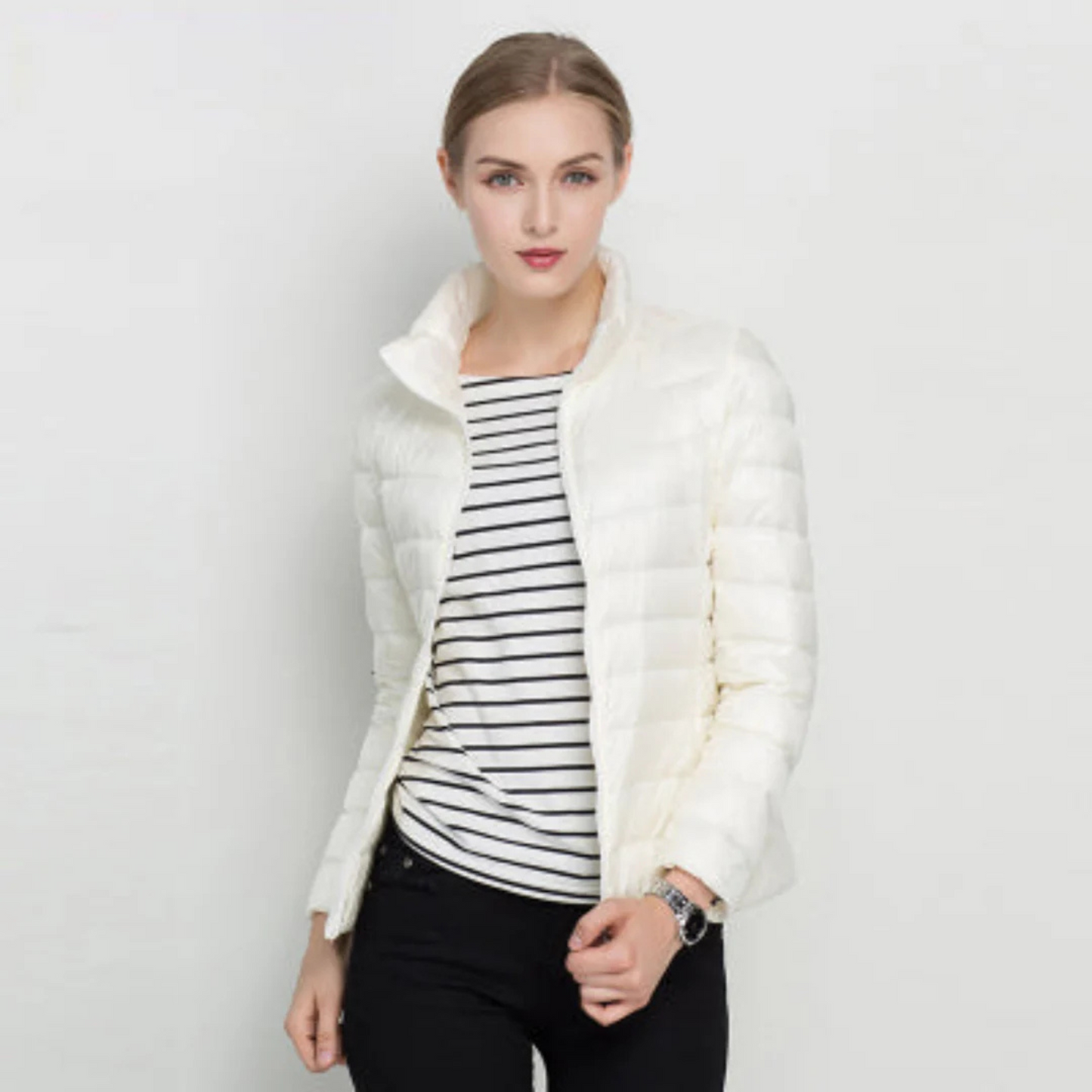 Veste femme hivernale pourpre à manches longues