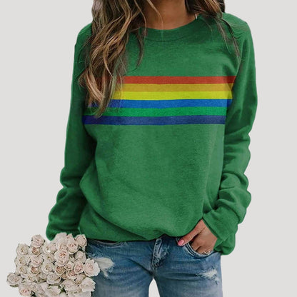 Sweat à capuche femme rayé coloré pour printemps