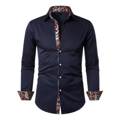 Chemise Homme À Manches Longues Imprimée Élégante