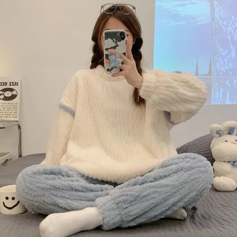 Pyjama Femme Hiver Doux et Confortable