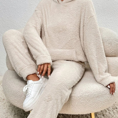Ensemble Loungewear Femelle Printemps Confortable Capuche