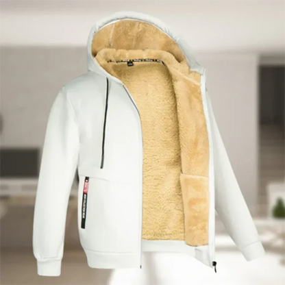 Veste Hiver Homme Zippée avec Capuche Réversible