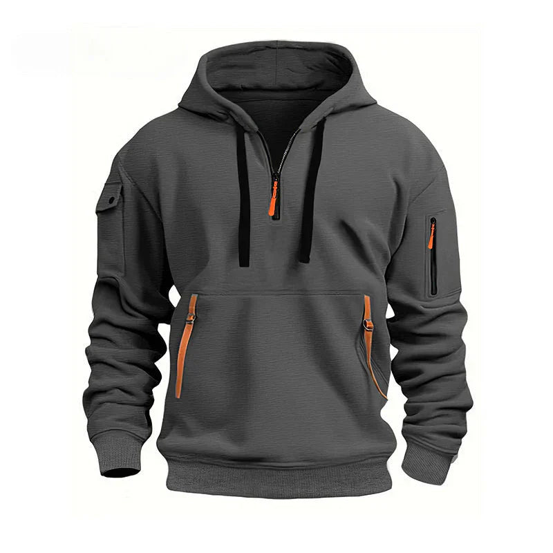 Sweat à capuche zip oversize et doux pour homme