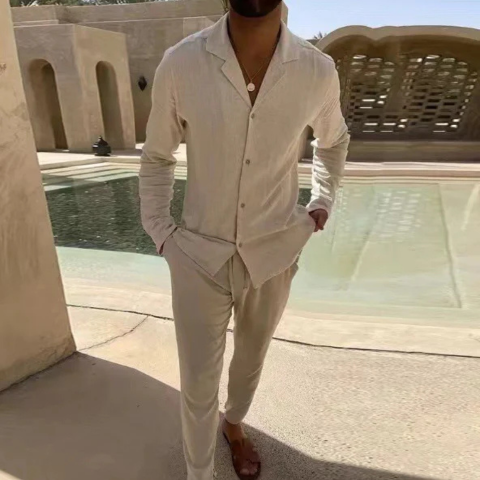 Costume Homme en Lin Italien Confortable et Élégant - PanierRoyale