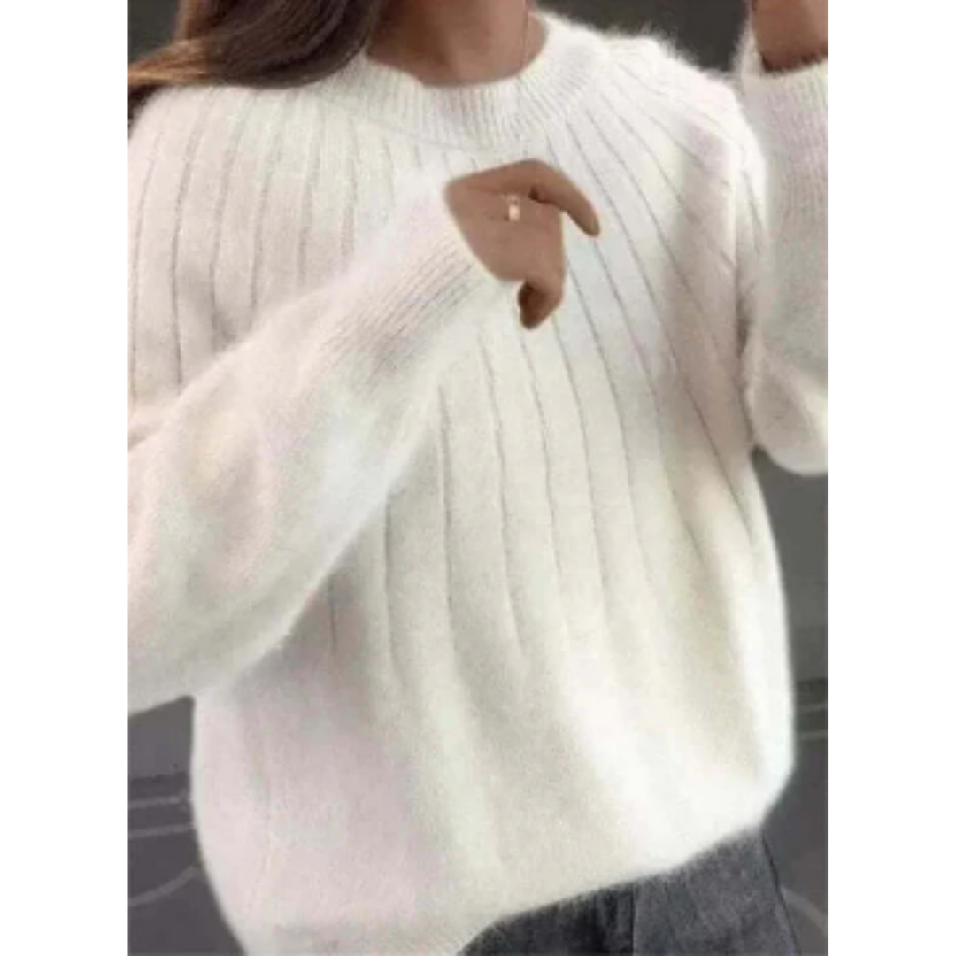 Pull Ras Du Cou En Cachemire Pour Femme | Manches Longues