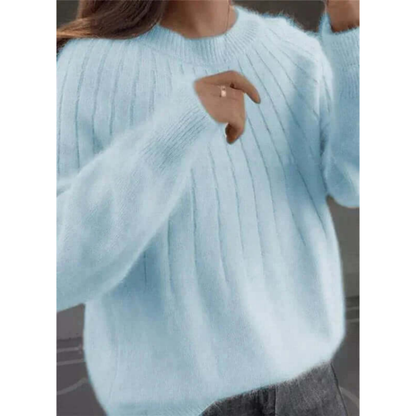 Pull Ras Du Cou En Cachemire Pour Femme | Manches Longues