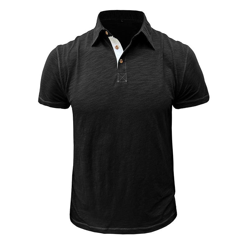 Polo Homme Marine Manches Courtes Décontracté