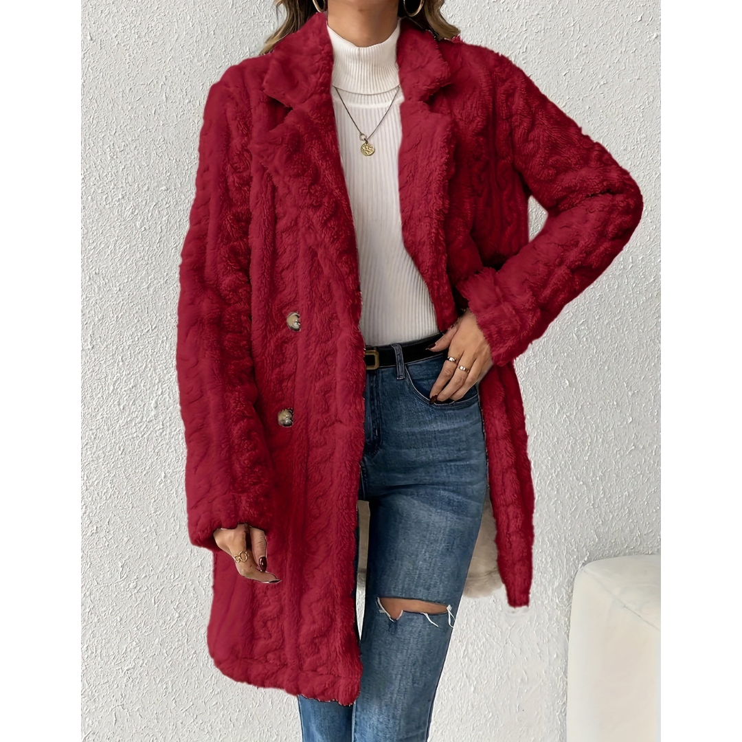 Manteau Grande Taille Féminin en Laine Chaude