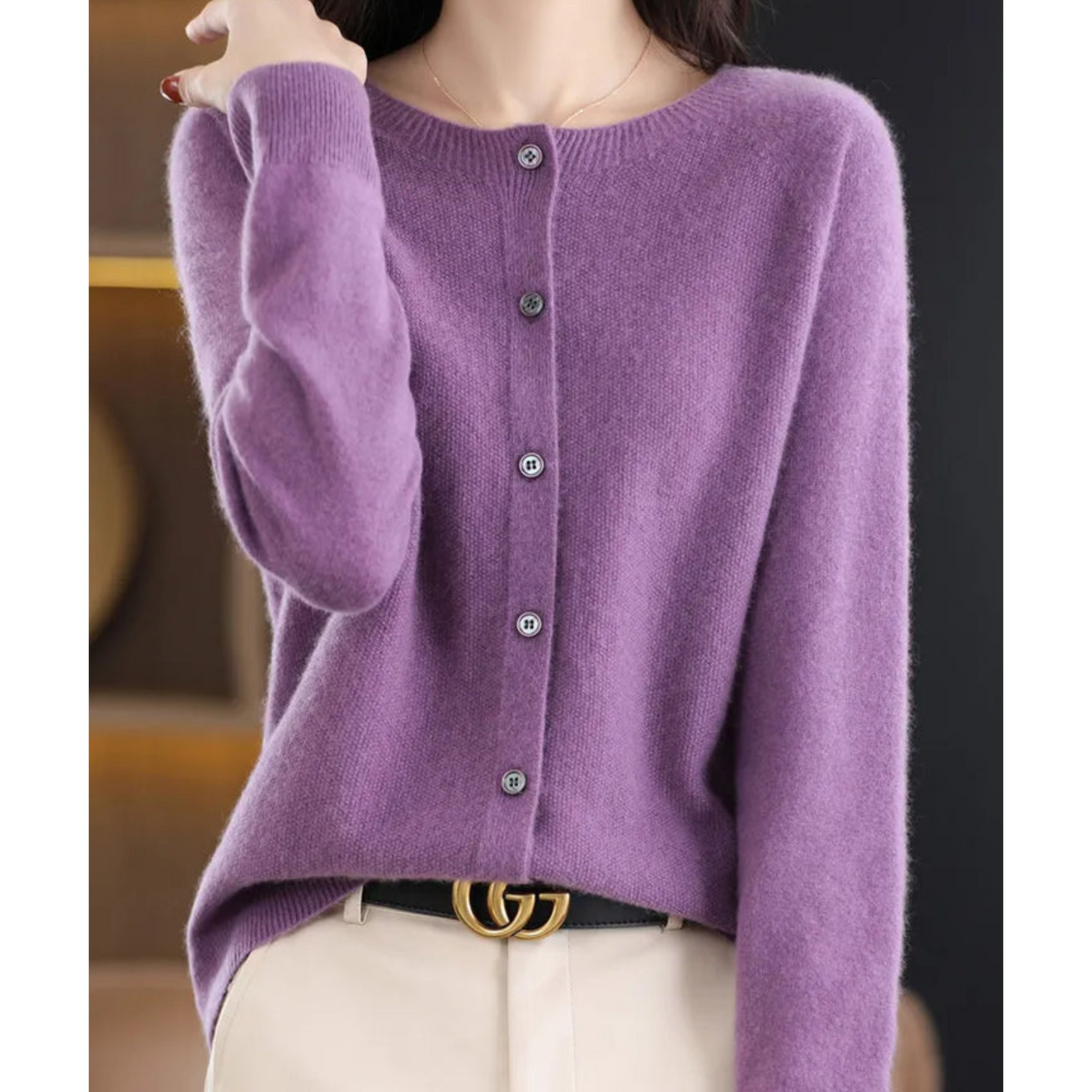 Gilet Femme en Laine Douce et Chaude pour Hiver