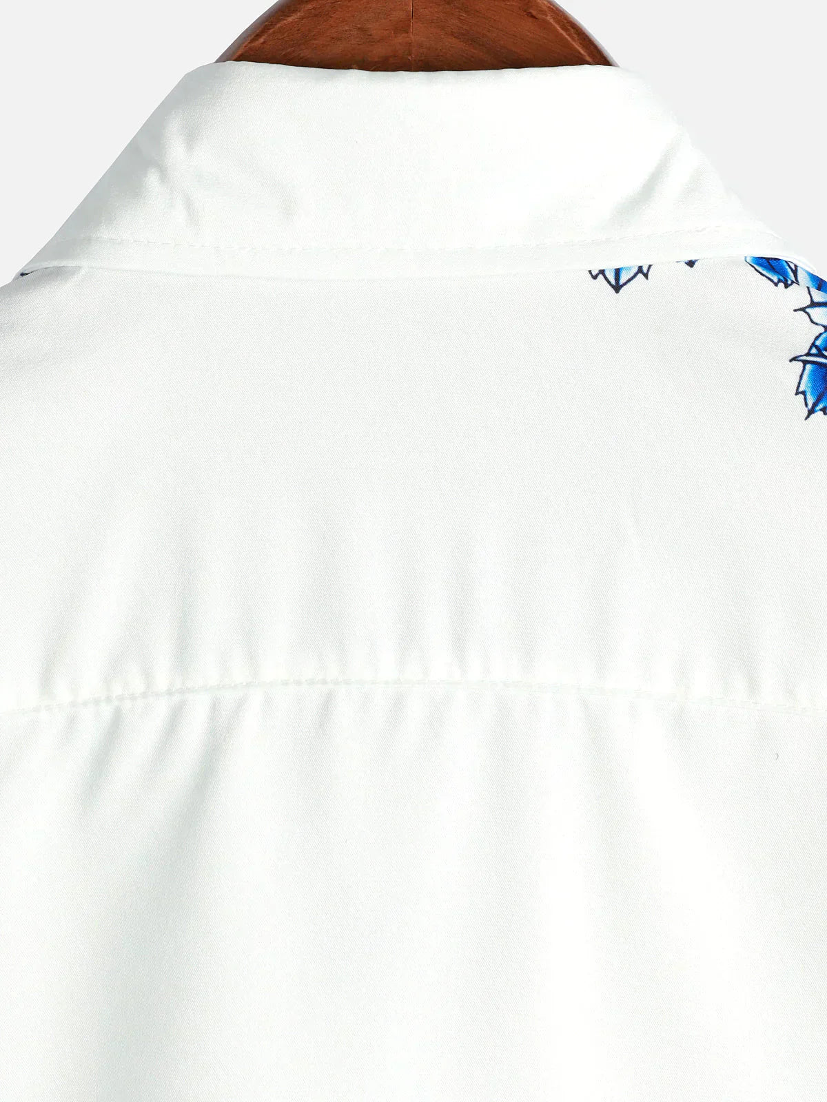 Chemise Homme Courte Manche Blanche Fleurs Été