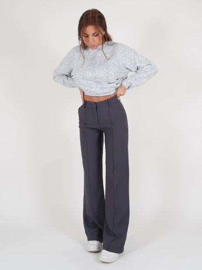 Pantalon Femme Évasé Confortable pour un Style Décontracté