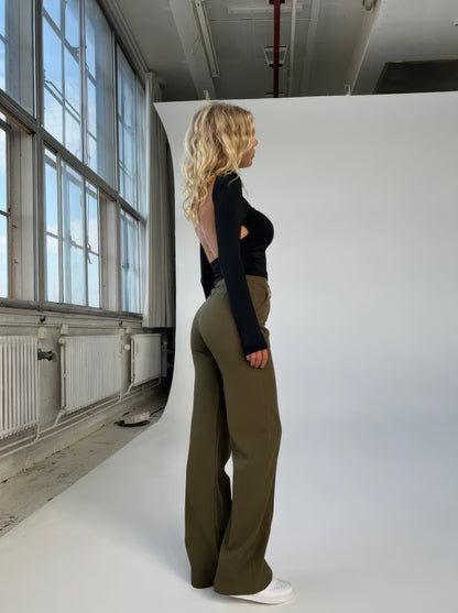 Pantalon Femme Évasé Confortable pour un Style Décontracté