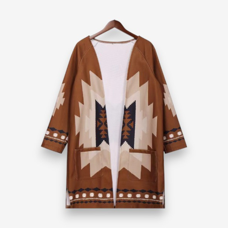 Veste Oversize Femme Manches Longues Imprimé Floral