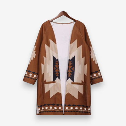 Veste Oversize Femme Manches Longues Imprimé Floral