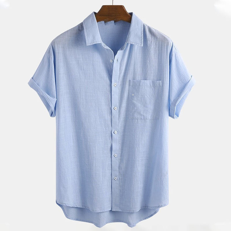 Chemise Homme Manche Courte Slim Fit Moderne - PanierRoyale