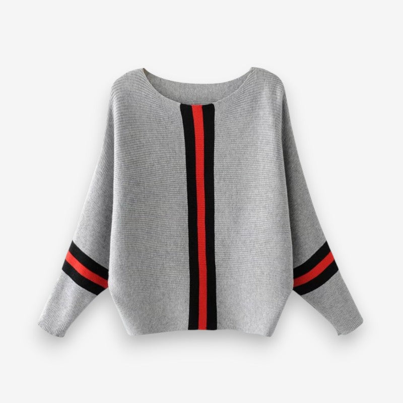 Pull Rayé Femme Manches Longues et Confortable