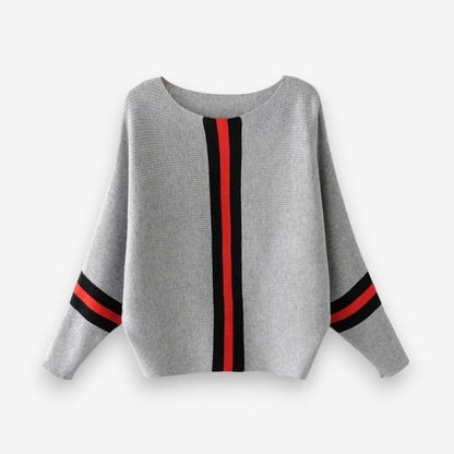 Pull Rayé Femme Manches Longues et Confortable