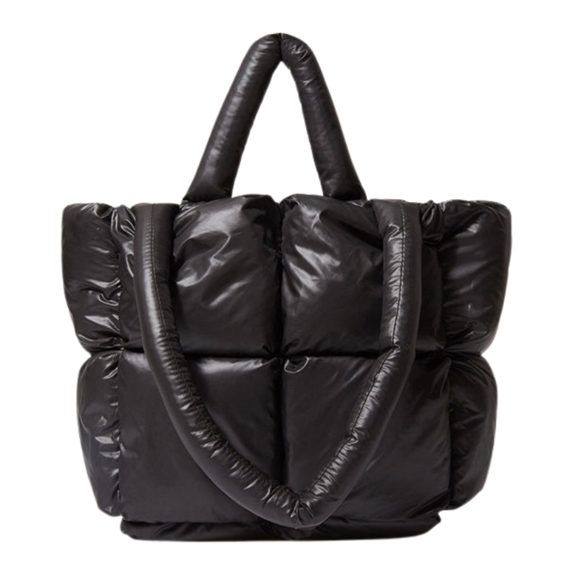 Sac à Épaule Femme Élégant Matelassé Noir - PanierRoyale