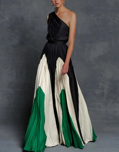 Robe de soirée grande taille élégante asymétrique - PanierRoyale
