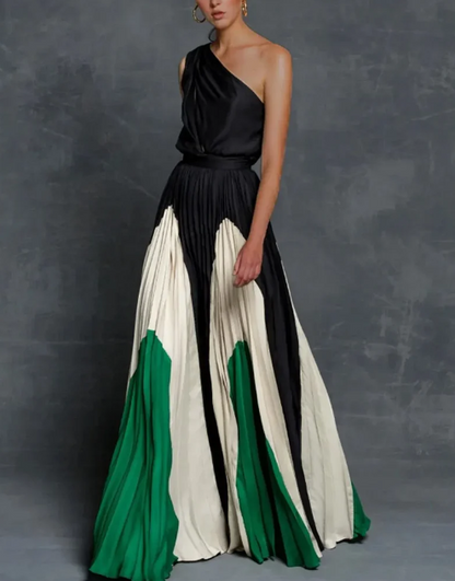 Robe de soirée grande taille élégante asymétrique - PanierRoyale