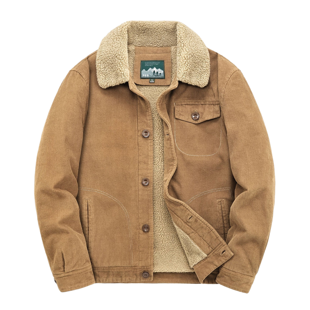 Manteau Homme Léger en Coton avec Poche de Poitrine - PanierRoyale