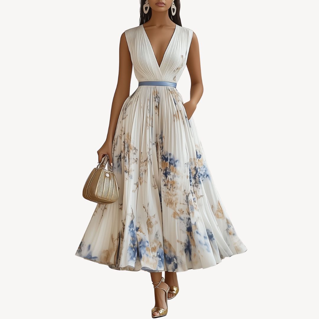 Robe Été Fleuri Mi-Longue pour Femme - PanierRoyale
