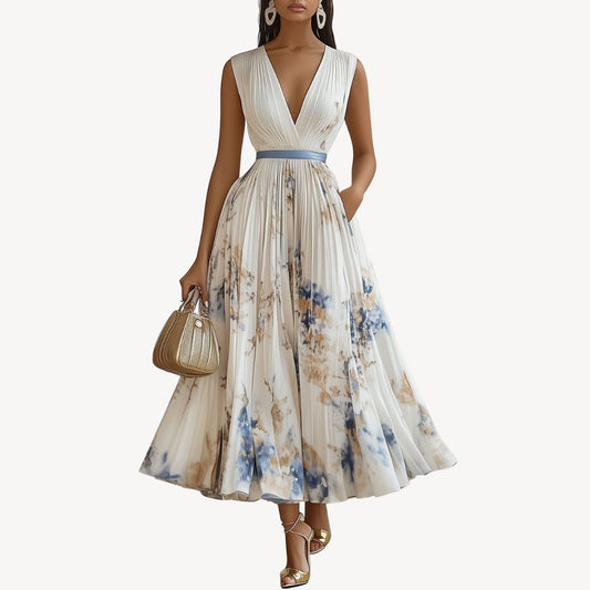 Robe Été Fleuri Mi-Longue pour Femme - PanierRoyale