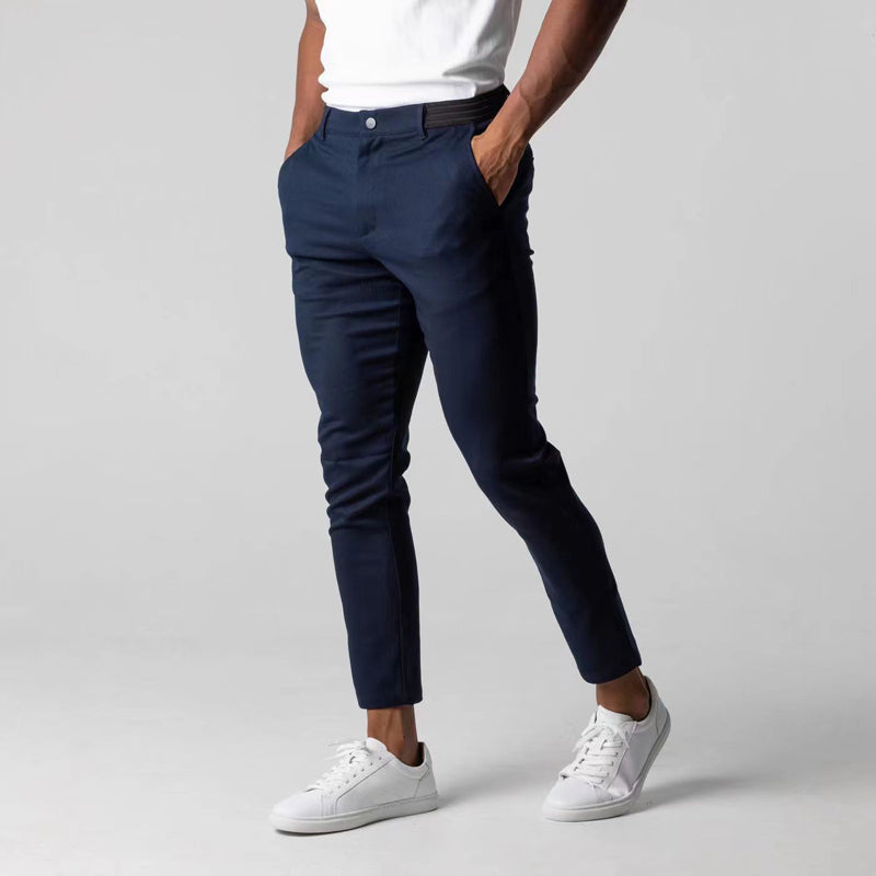 Pantalon Homme Noir Classique Élégant - PanierRoyale