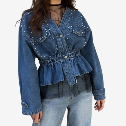 Veste Femme Col V Boutonnée Chic et Raffinée