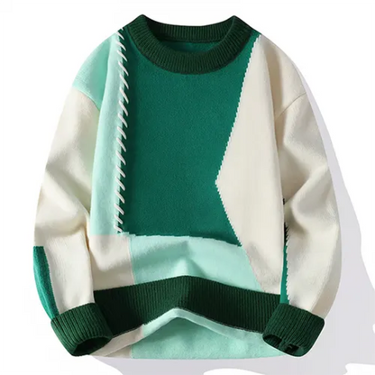 Pull Hiver Patchwork Mode Homme - PanierRoyale