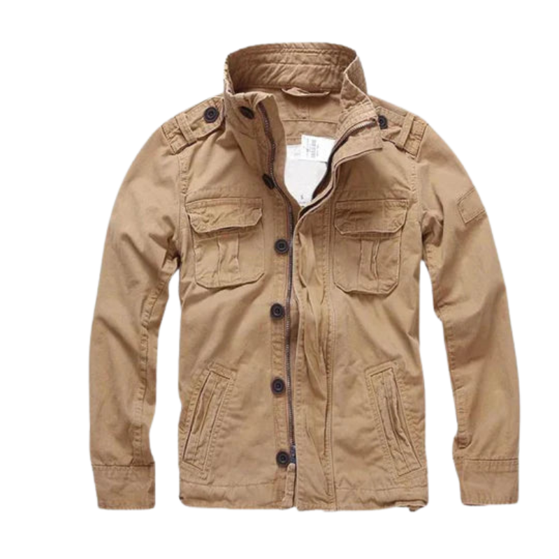 Veste Zippée Longue avec Poches Détachables et Réglables