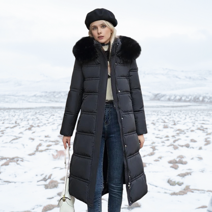 Manteau femme élégant avec ceinture et capuche