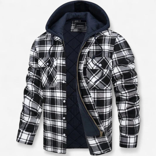 Veste Carreaux Élégante Manches Longues - PanierRoyale