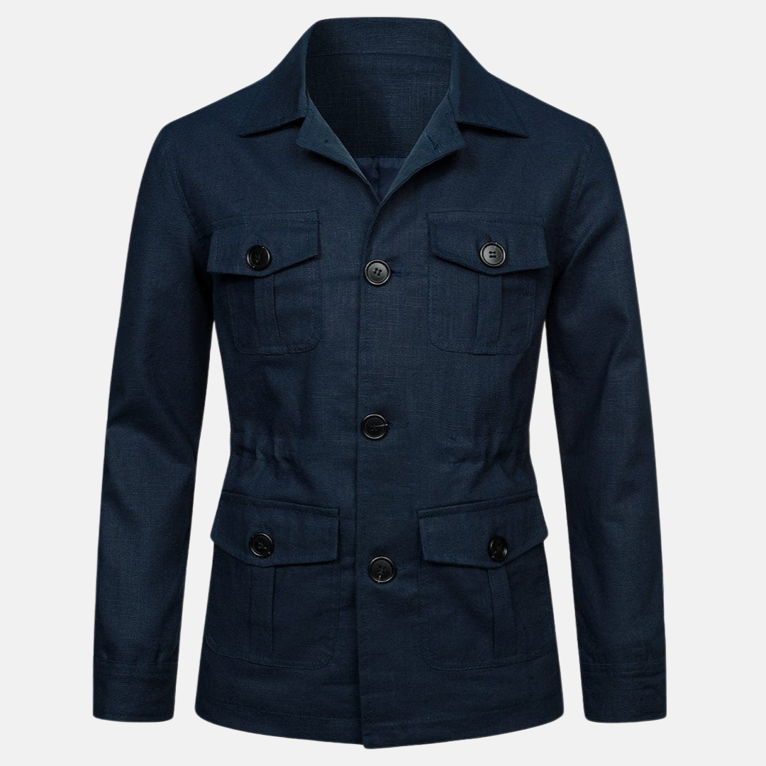 Veste Homme Élégante - Taille Slim avec Poches Zippées & Fermeture Éclair