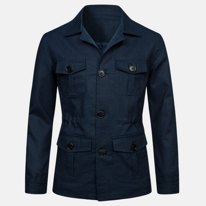 Veste Homme Élégante - Taille Slim avec Poches Zippées & Fermeture Éclair