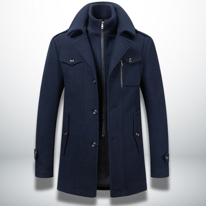 Manteau Homme Élégant avec Fermeture Boutons - BerlinGlamour