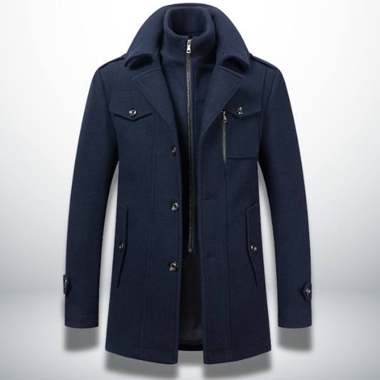 Manteau Homme Élégant avec Fermeture Boutons - BerlinGlamour